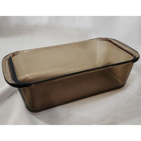 Pyrex Amber Brown Loaf Pan Baking Dish #213 glass Corning Vision 1.5qt - Picture 4 of 8